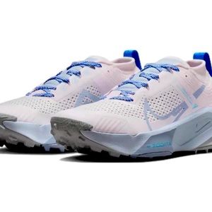 Size 9.5 - Nike ZoomX Zegama Trail Low Pearl Pink Blue Whisper Women